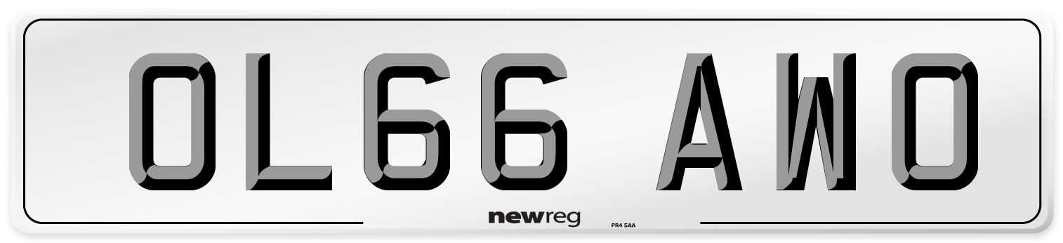 OL66 AWO Number Plate from New Reg